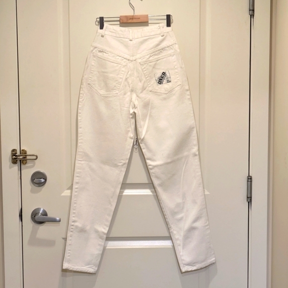 NWT 90s Get Used by Elie 26 White Cotton Skinny Jeans - Picture 6 of 7